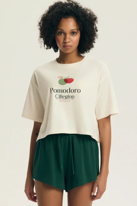 Dámské krátké pyžamo Dessie - Zelená