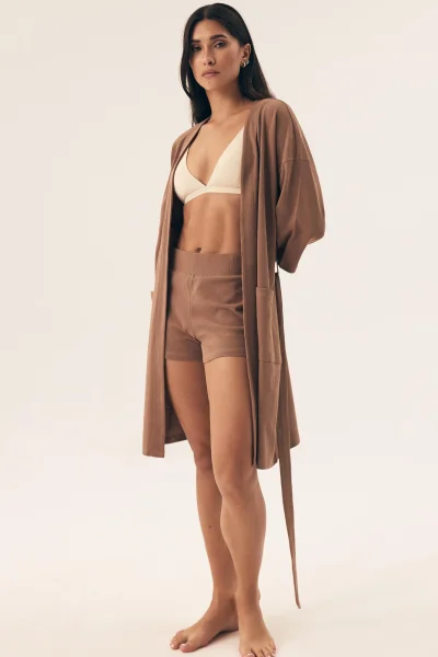 Dámský župan Nilsa - Mocca