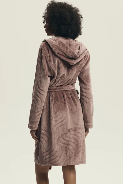 Dámský župan Devyn - Hnědo-červená (Mahoniová)