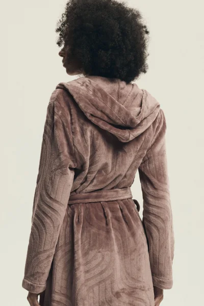 Dámský župan Devyn - Hnědo-červená (Mahoniová)