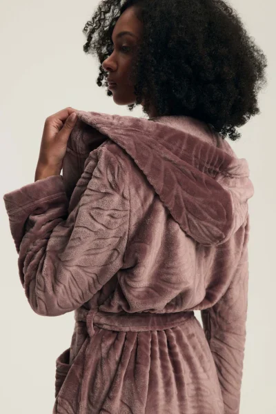 Dámský župan Daryl - Hnědo-růžová