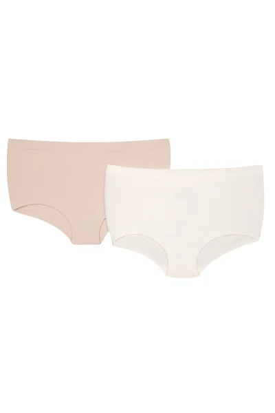 2 PACK Francouzské kalhotky 42857-K003 - vyšší pas - Barevná