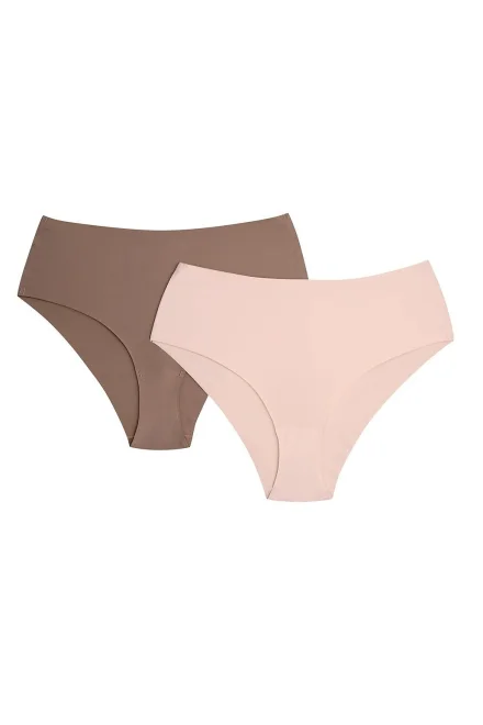 2 PACK nohavičky Bump - Hnedo-bežová