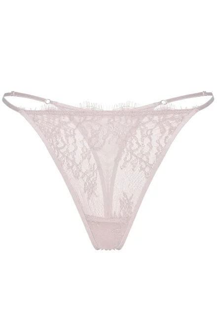 Krajková tanga Martina - Světle růžová