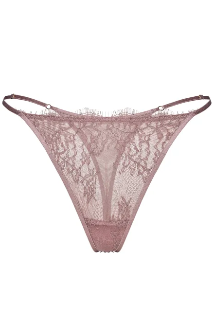 Krajková tanga Martina - Mocca