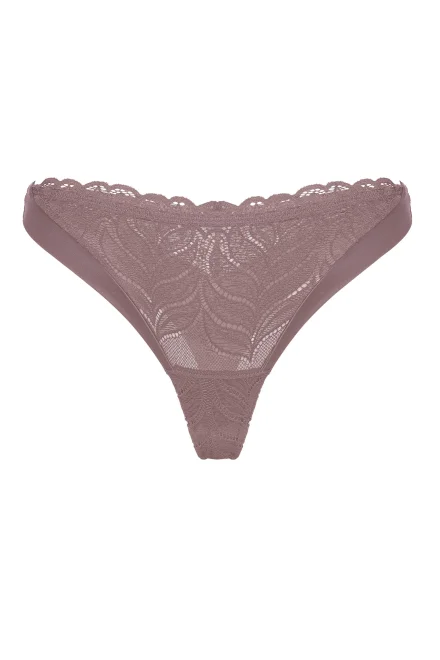 Krajková tanga Aurora - Mocca