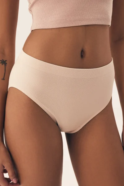 2 PACK kalhotky 42858-K001 - vyšší pas - Mix barev