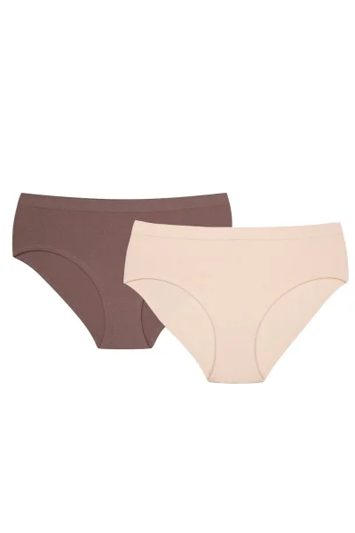 2 PACK kalhotky 42858-K001 - vyšší pas - Mix barev