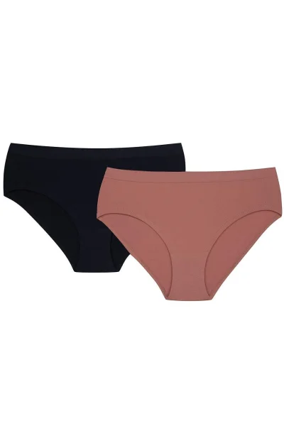 2 PACK kalhotky 42858-K002 - vyšší pas - Mix barev