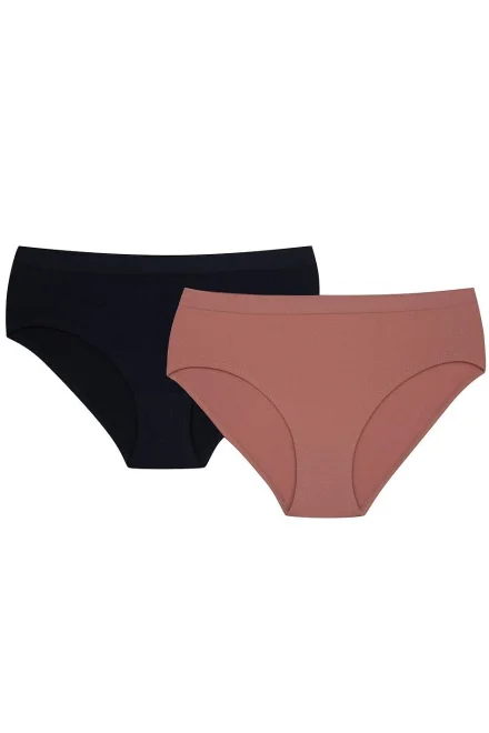 2 PACK kalhotky 42858-K002 - vyšší pas - Mix barev