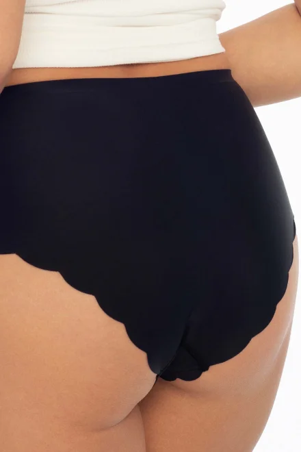 2 PACK kalhotky Polly - vyšší pas - Černo-béžová
