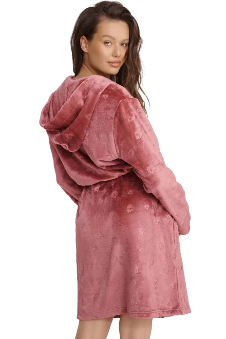 Dámský župan 41066 Glossy - Růžová