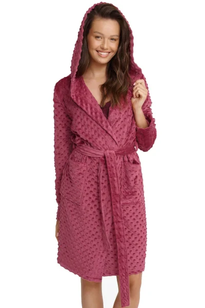 Dámský župan 41060 Gabby - vzorovaný - Bordó