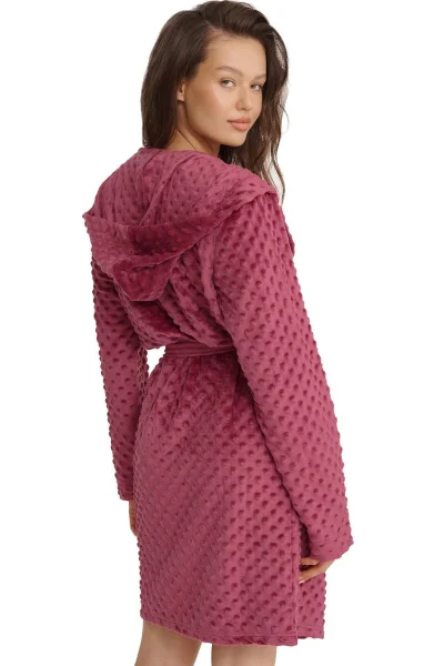 Dámský župan 41060 Gabby - vzorovaný - Bordó
