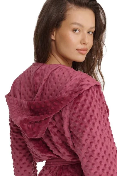 Dámský župan 41060 Gabby - vzorovaný - Bordó