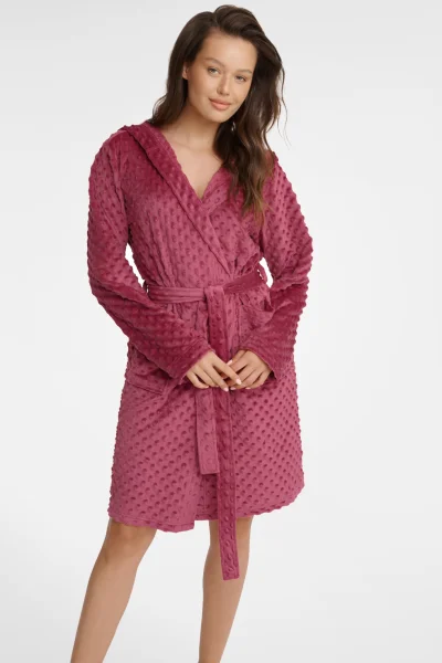 Dámský župan 41060 Gabby - vzorovaný - Bordó