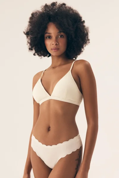 Nevyztužená podprsenka Nashwa - bez kostic - Krémová