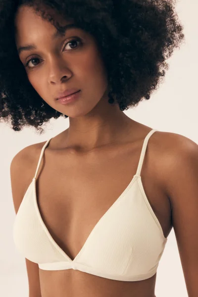 Nevyztužená podprsenka Nashwa - bez kostic - Krémová