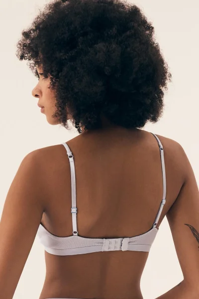 Nevyztužená podprsenka Nashwa - bez kostic - Světle modrá