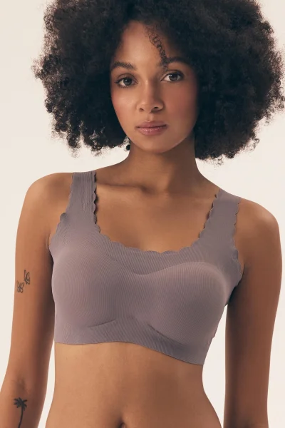 Nevyztužená podprsenka Neony - bralette - Šedá