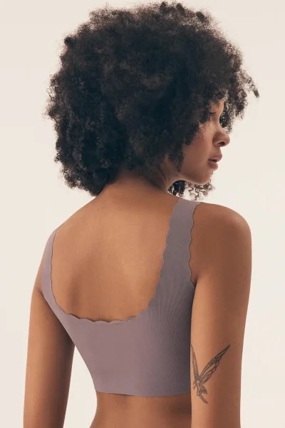 Nevyztužená podprsenka Neony - bralette - Šedá