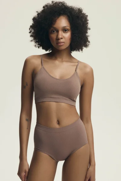 Podprsenkový top Brew - Hnědá