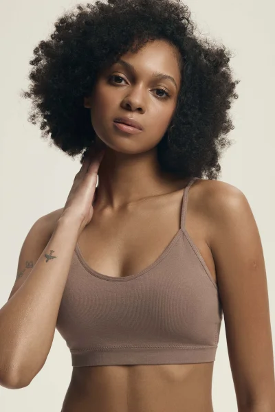 Podprsenkový top Brew - Hnědá