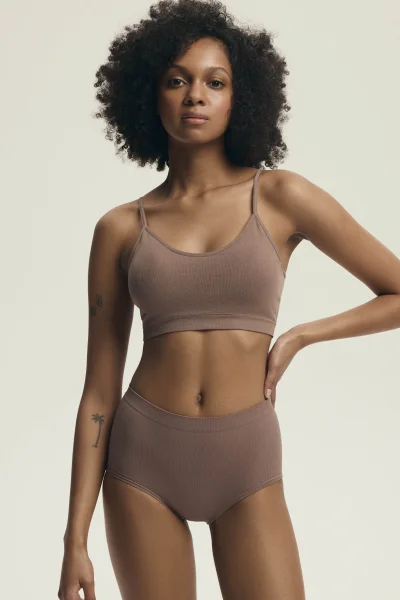 Podprsenkový top Brew - Hnědá