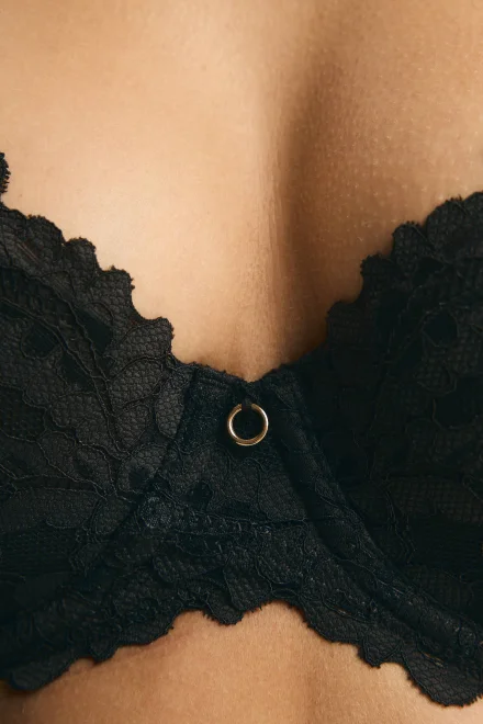 Push-up podprsenka Venus - krajkové košíčky - Tmavohnedá