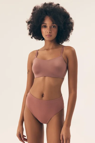 Sportovní podprsenka Bass - bez kostic - Světle fialová