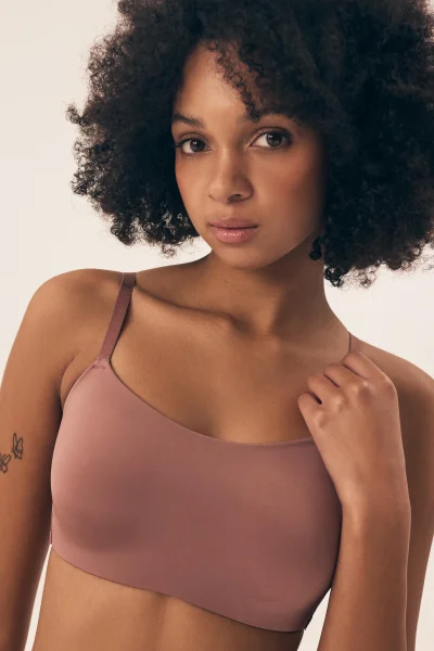 Sportovní podprsenka Bass - bez kostic - Světle fialová