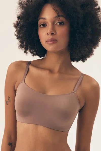 Sportovní podprsenka Bass - bez kostic - Mocca