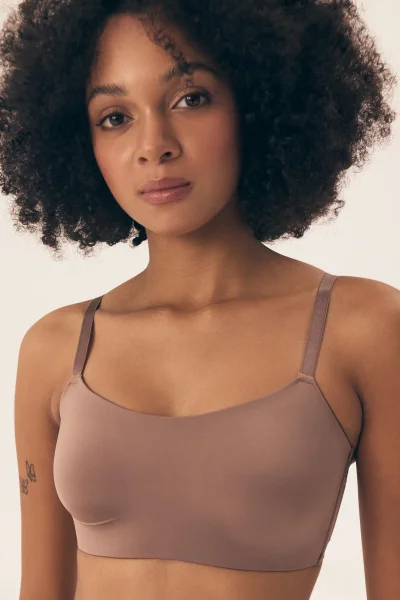 Sportovní podprsenka Bass - bez kostic - Mocca