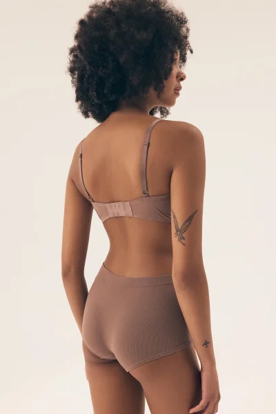 Sportovní podprsenka Bass - bez kostic - Mocca