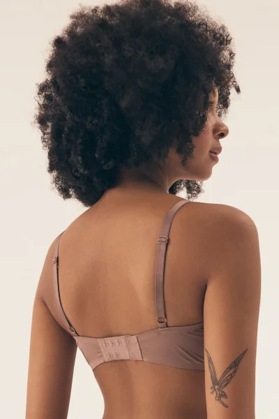 Sportovní podprsenka Bass - bez kostic - Mocca