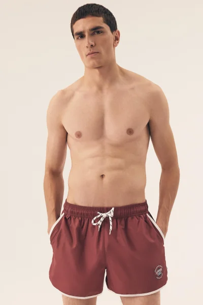 Pánské plavky Raven - Vínově-červená
