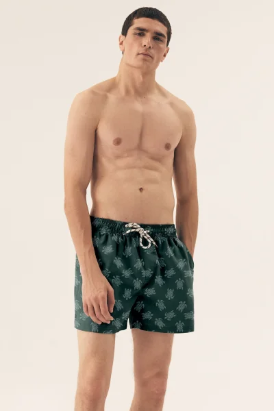 Pánské plavky React - měnící se vzor - Zelená