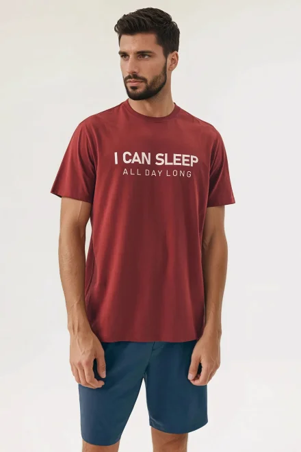 Pánské pyžamo Sleeper - bavlna - Červená