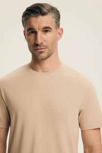 Pánské pyžamo Pin - bavlna - Béžovo-modrá