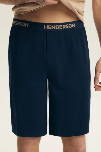 Pánské pyžamo Pin - bavlna - Béžovo-modrá