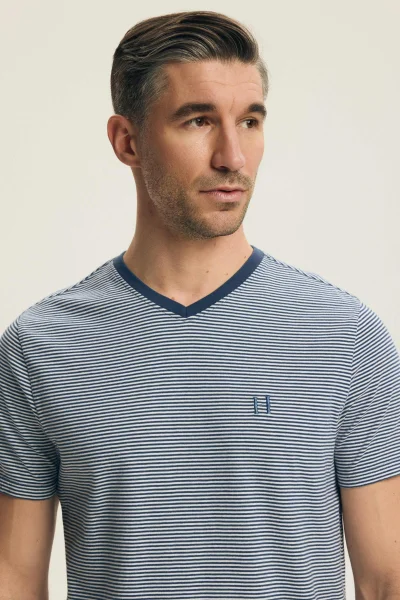 Pánské pyžamo Poke - bavlna - Modrá