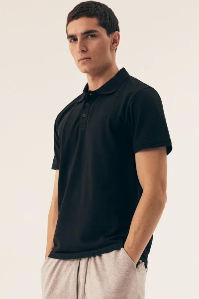 Pánské polo tričko Mile - s límečkem - Černá