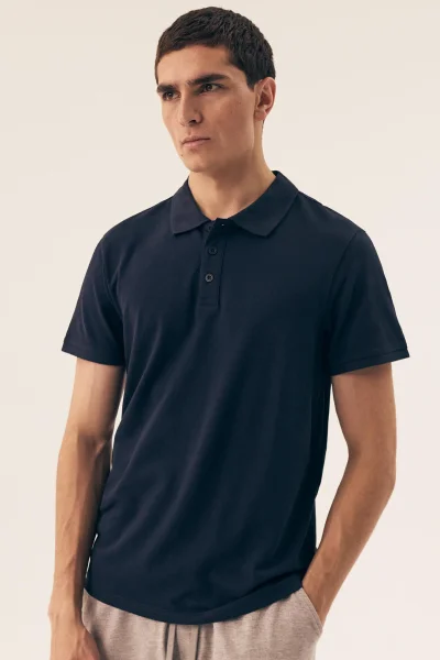 Pánské polo tričko Mile - s límečkem - Tmavě modrá