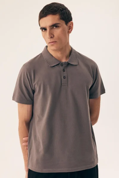 Pánské polo tričko Mile - s límečkem - Šedá