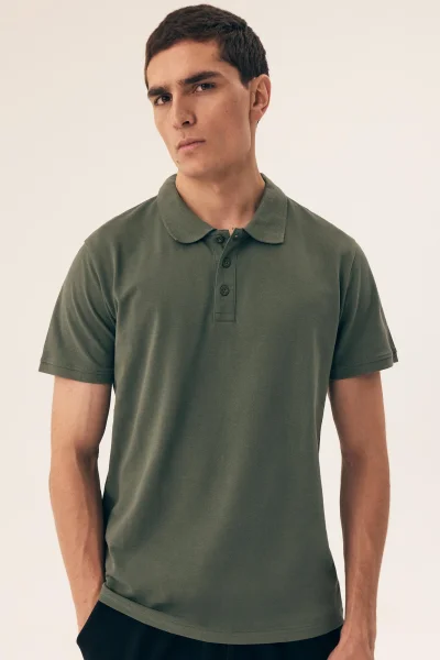 Pánské polo tričko Mile - s límečkem - Khaki