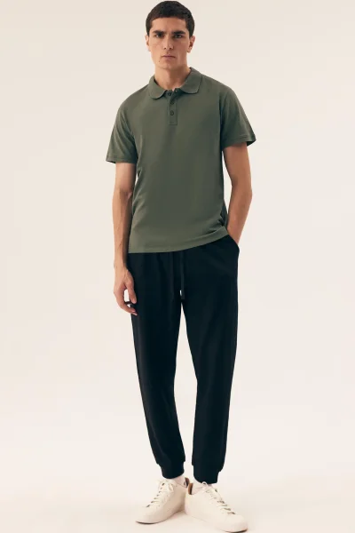 Pánské polo tričko Mile - s límečkem - Khaki