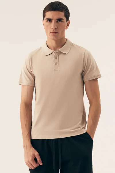 Pánské polo tričko Mile - s límečkem - Tělová