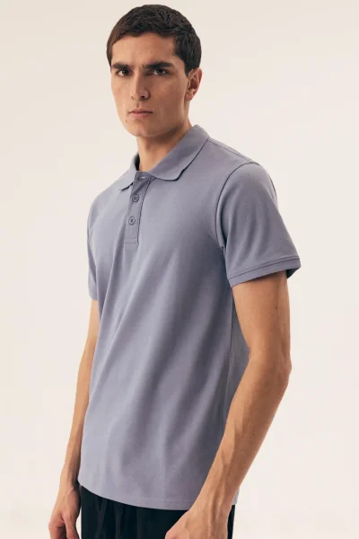 Pánské polo tričko Mile - s límečkem - Světle modrá