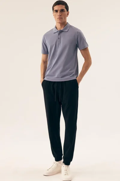 Pánské polo tričko Mile - s límečkem - Světle modrá