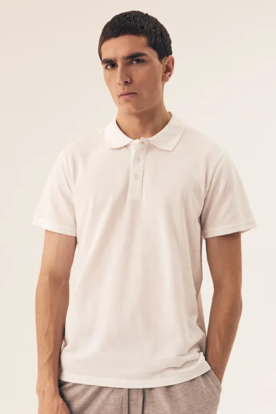 Pánské polo tričko Mile - s límečkem - Bílá